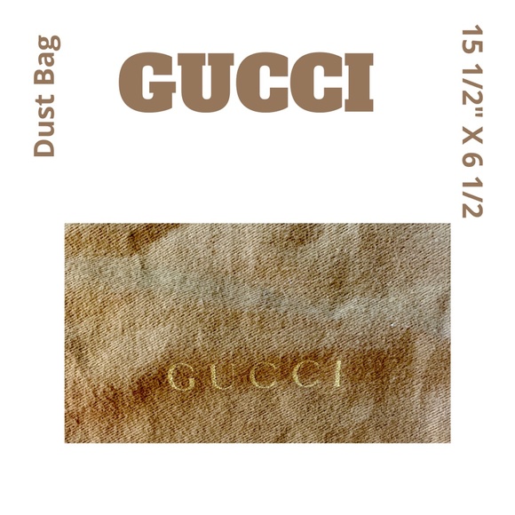 GUCCI labeled DUST BAG 15 1/2 X 6 1/2 - Picture 3 of 3